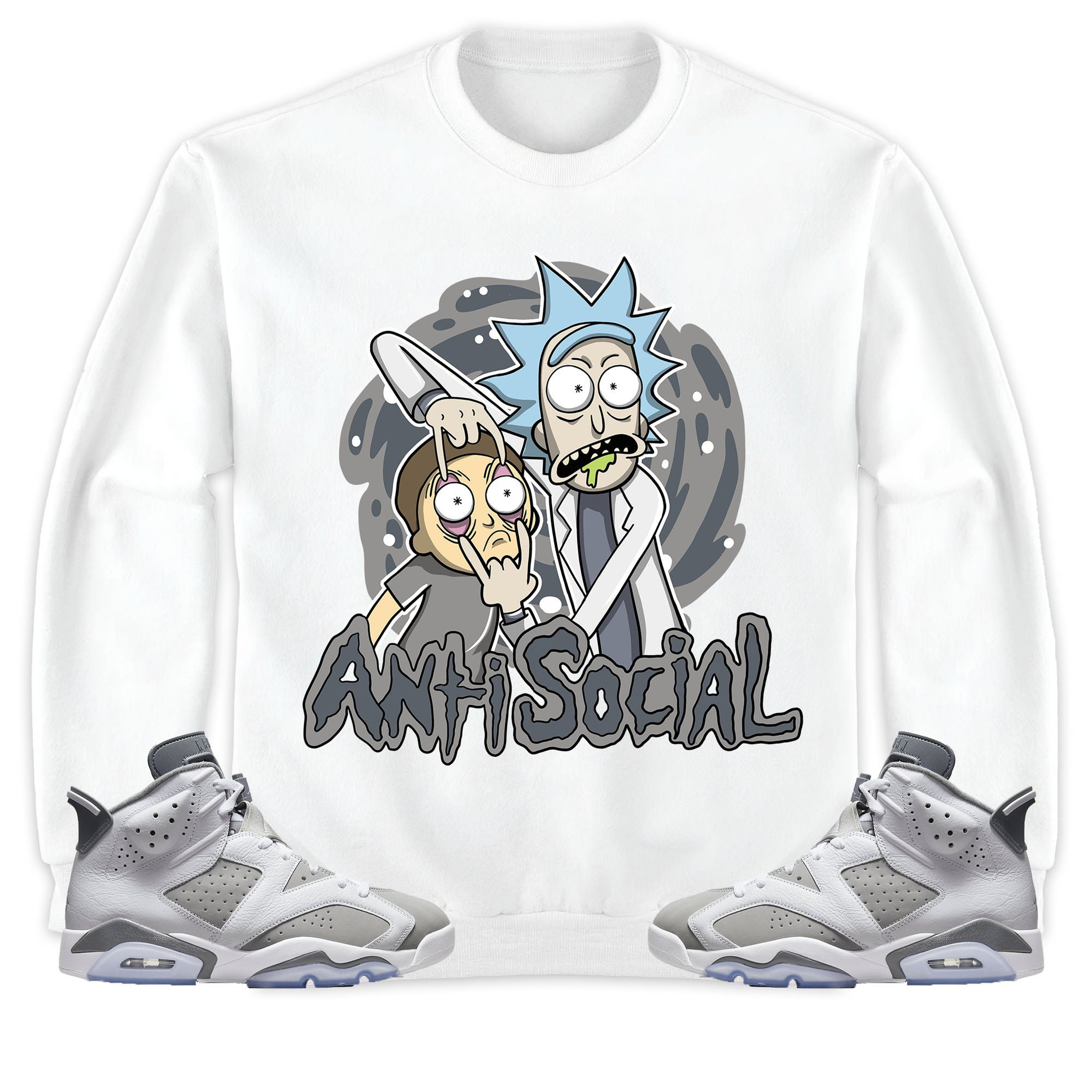 Jordan 6 Cool Grey Unisex Sweatshirt, Hoodie Rick Anti Social, Shirt To Match Sneaker