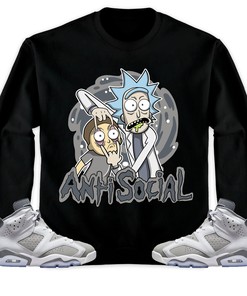 Jordan 6 Cool Grey Unisex Sweatshirt, Hoodie Rick Anti Social, Shirt To Match Sneaker