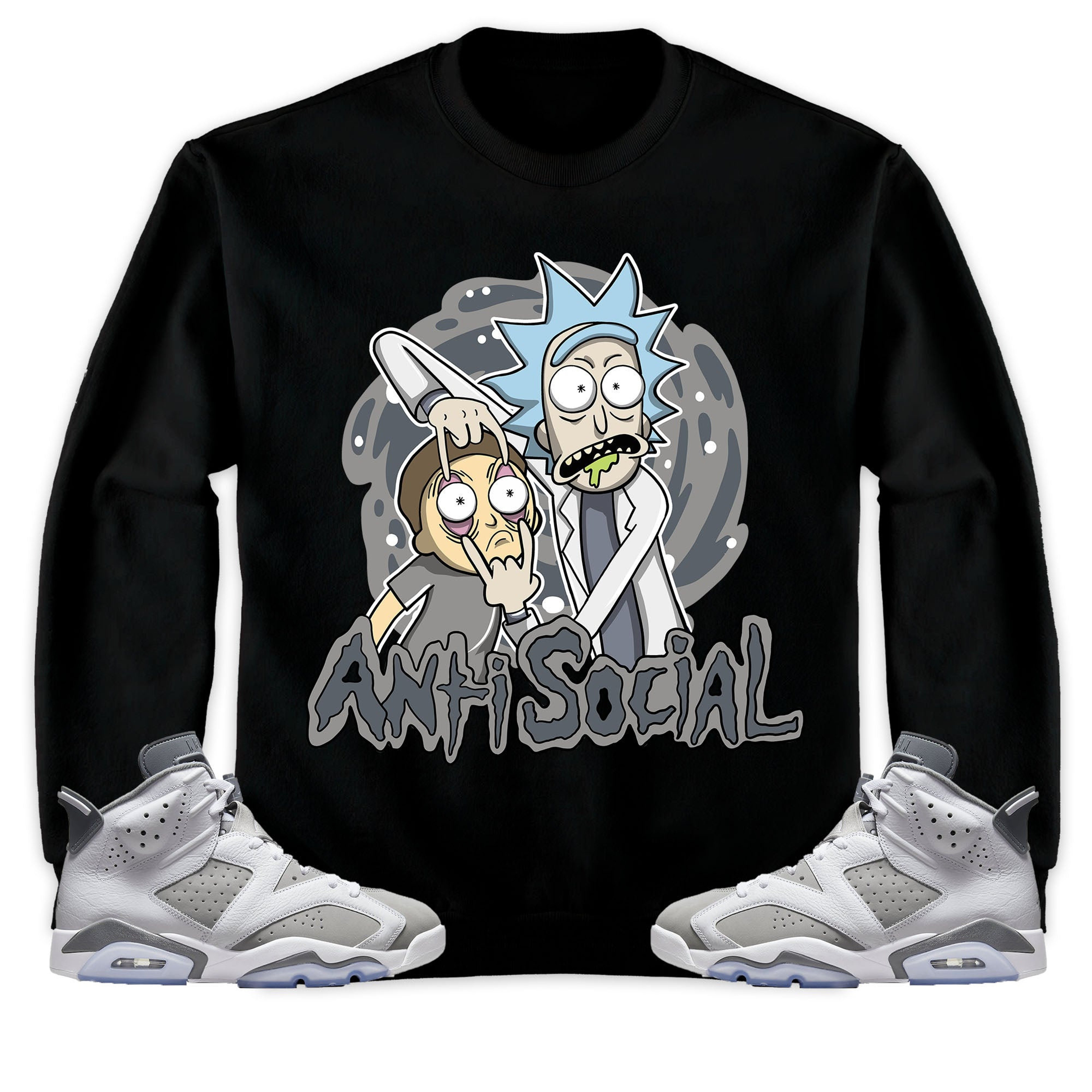 Jordan 6 Cool Grey Unisex Sweatshirt, Hoodie Rick Anti Social, Shirt To Match Sneaker