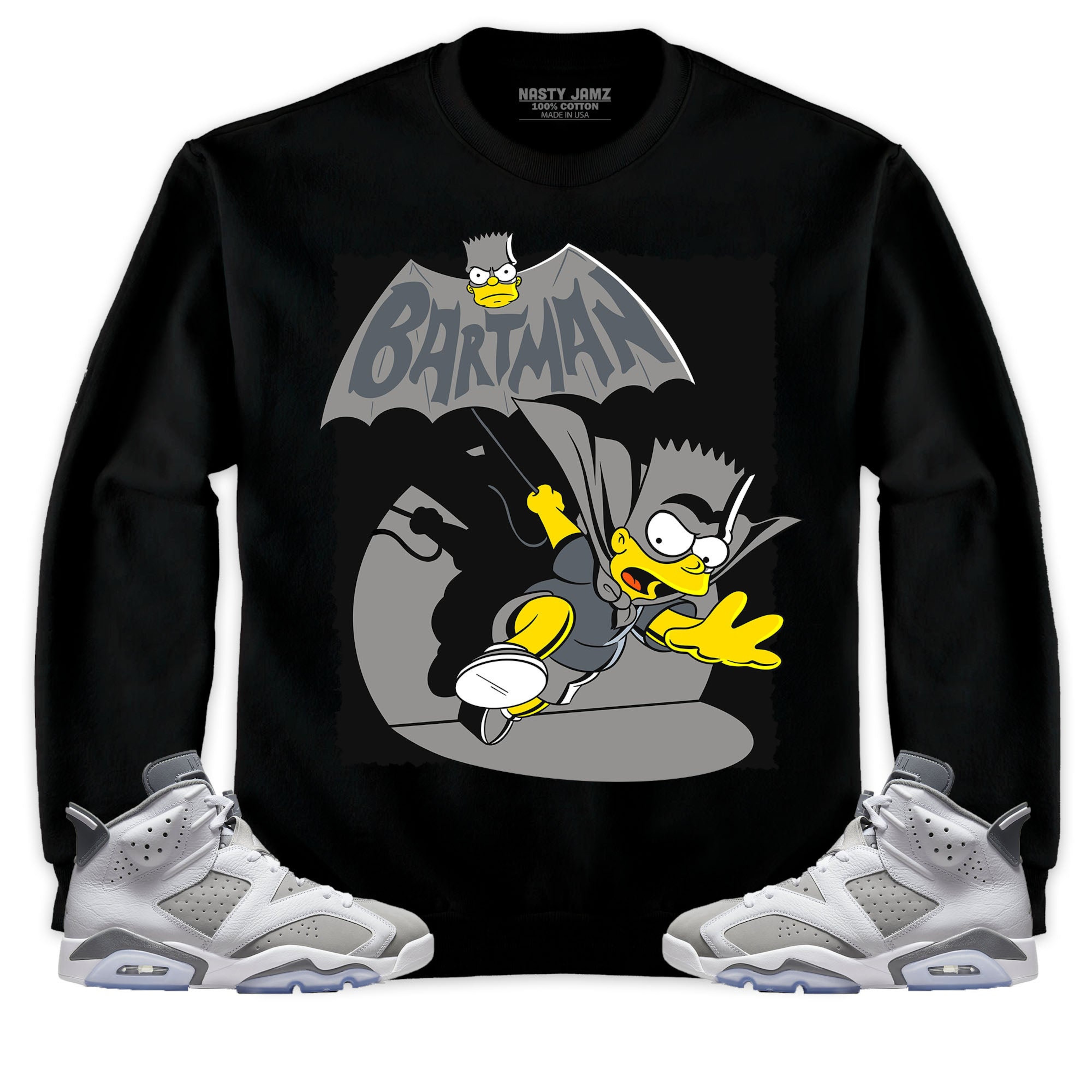 Jordan 6 Cool Grey Unisex Sweatshirt, Hoodie Shirts Bartman Simpson, Shirt To Match Sneaker