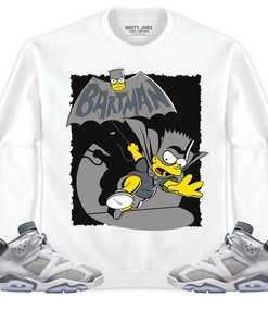 Jordan 6 Cool Grey Unisex Sweatshirt, Hoodie Shirts Bartman Simpson, Shirt To Match Sneaker