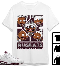 Jordan 6 Golf White Bordeaux Unisex Shirt 90s TV Style, Shirt To Match Sneaker