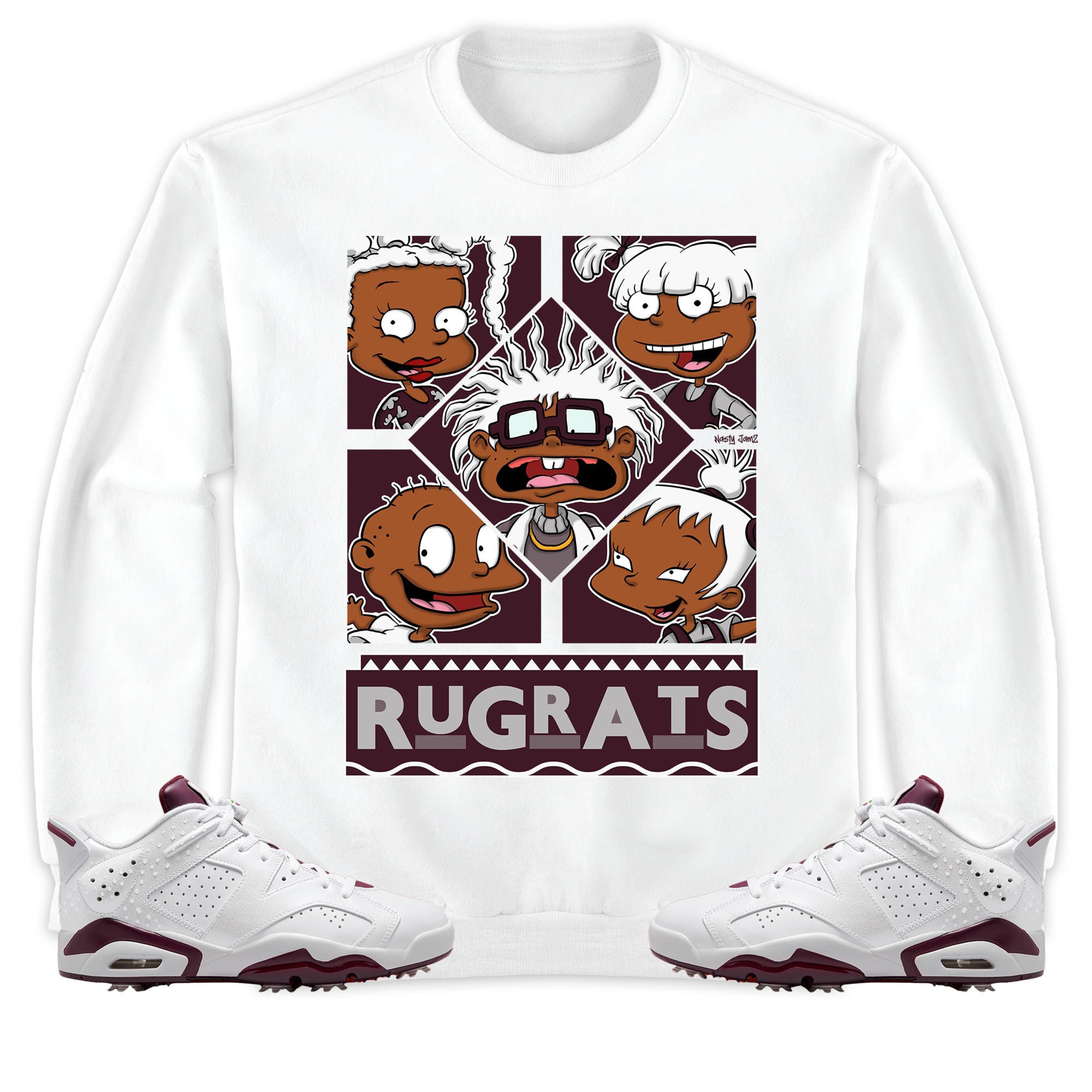 Jordan 6 Golf White Bordeaux Unisex Shirt 90s TV Style, Shirt To Match Sneaker