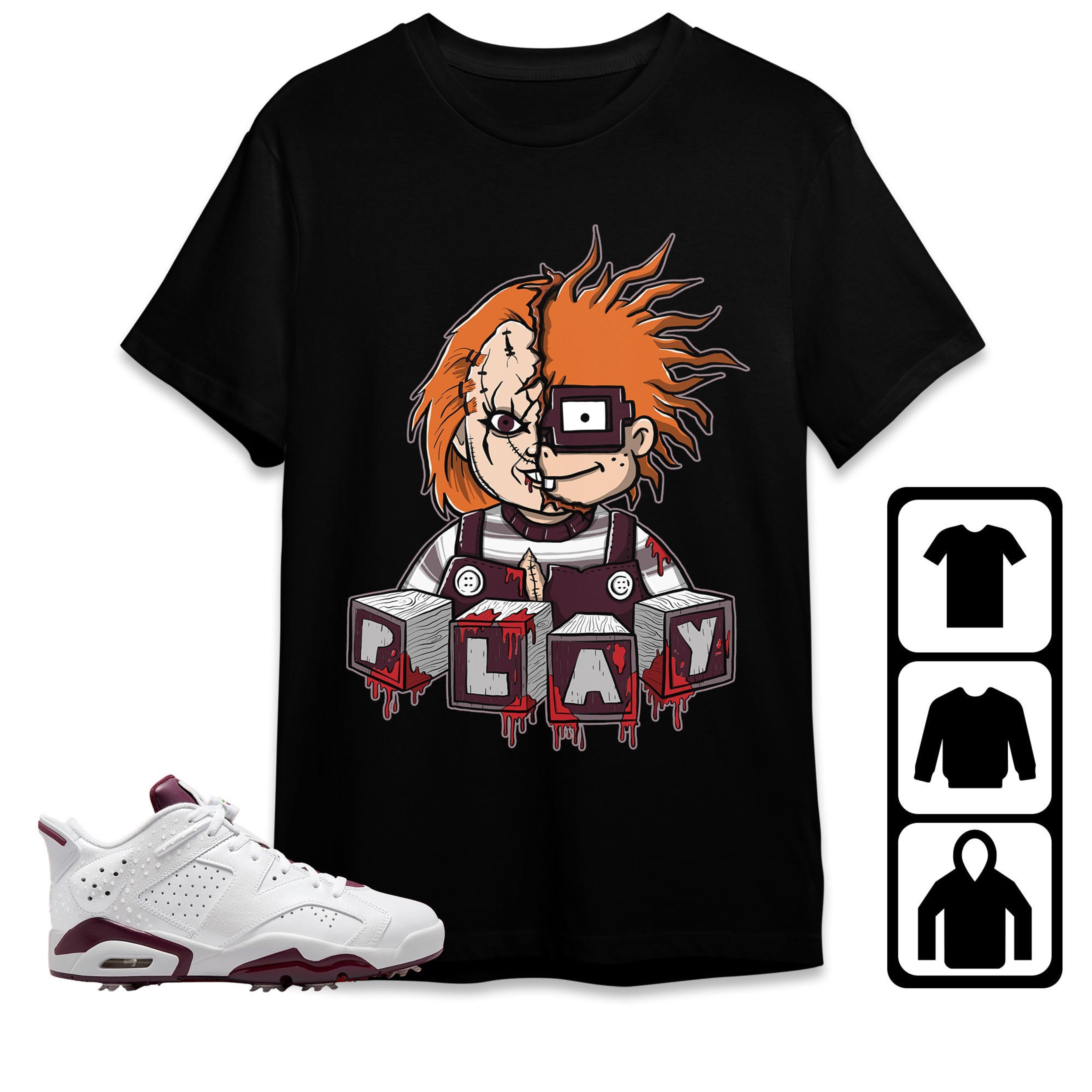 Jordan 6 Golf White Bordeaux Unisex Shirt Chucky, Shirt To Match Sneaker