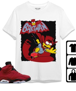 Jordan 6 Toro Bravo Unisex Shirt, Hoodie Sweatshirt Bartman Simpson, Shirt To Match Sneaker