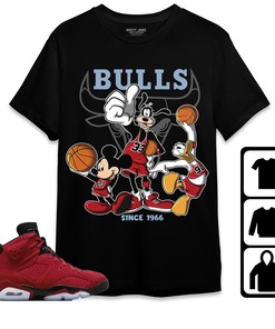 Jordan 6 Toro Bravo Unisex Shirt, Hoodie Sweatshirt Disney Basketball, Shirt To Match Sneaker
