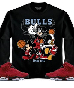 Jordan 6 Toro Bravo Unisex Sweatshirt, Hoodie Shirts Disney Basketball, Shirt To Match Sneaker