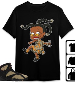 Jordan 7 Black Olive Cherrywood Unisex Shirt Melanin, Shirt To Match Sneaker
