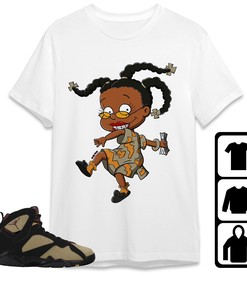 Jordan 7 Black Olive Cherrywood Unisex Shirt Melanin, Shirt To Match Sneaker