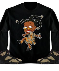 Jordan 7 Black Olive Cherrywood Unisex Shirt Melanin, Shirt To Match Sneaker