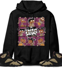 Jordan 7 Black Olive Cherrywood Unisex Sweatshirt, Hoodie 90s Cartoon, Shirt To Match Sneaker