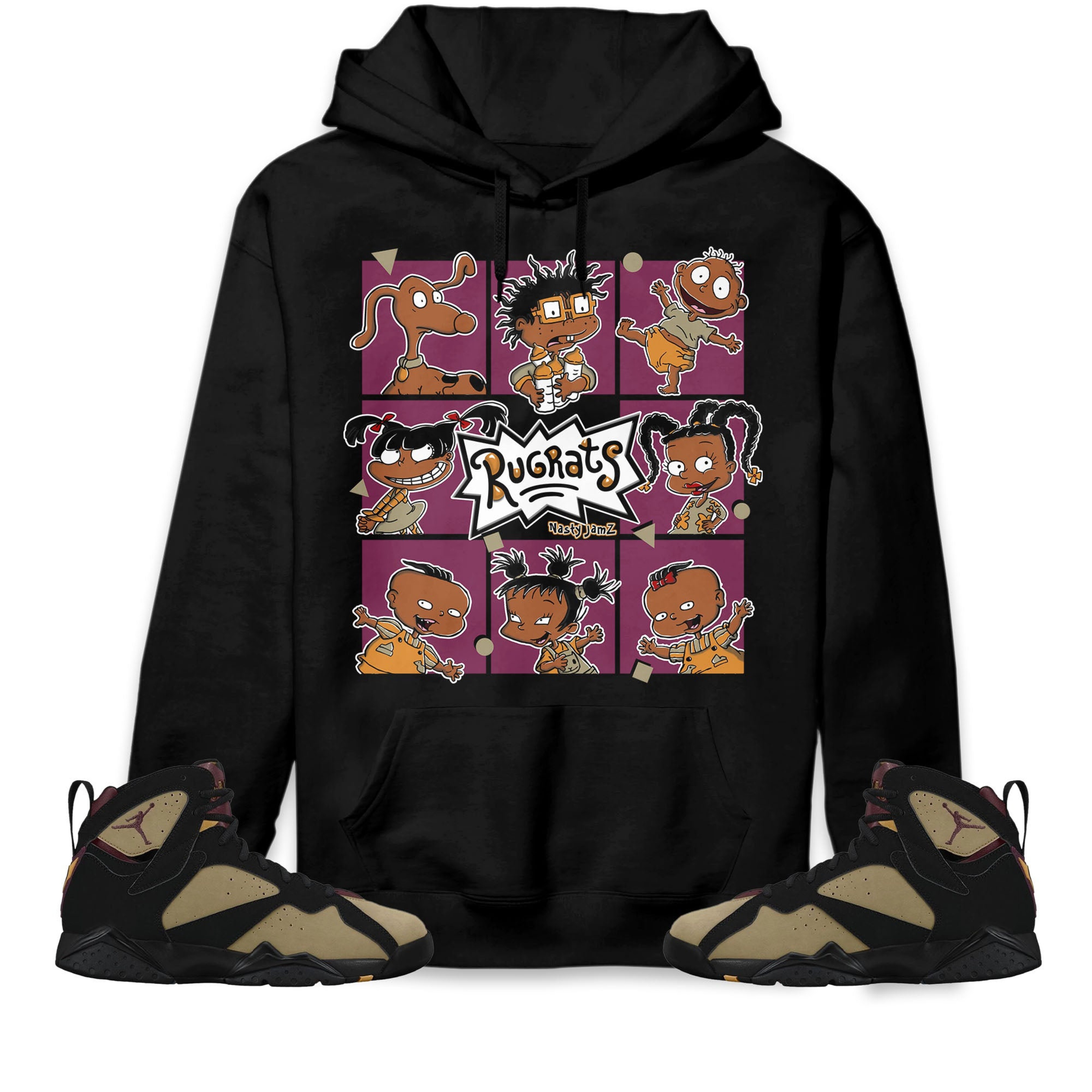Jordan 7 Black Olive Cherrywood Unisex Sweatshirt, Hoodie 90s Cartoon, Shirt To Match Sneaker