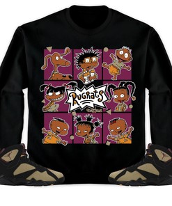 Jordan 7 Black Olive Cherrywood Unisex Sweatshirt, Hoodie 90s Cartoon, Shirt To Match Sneaker