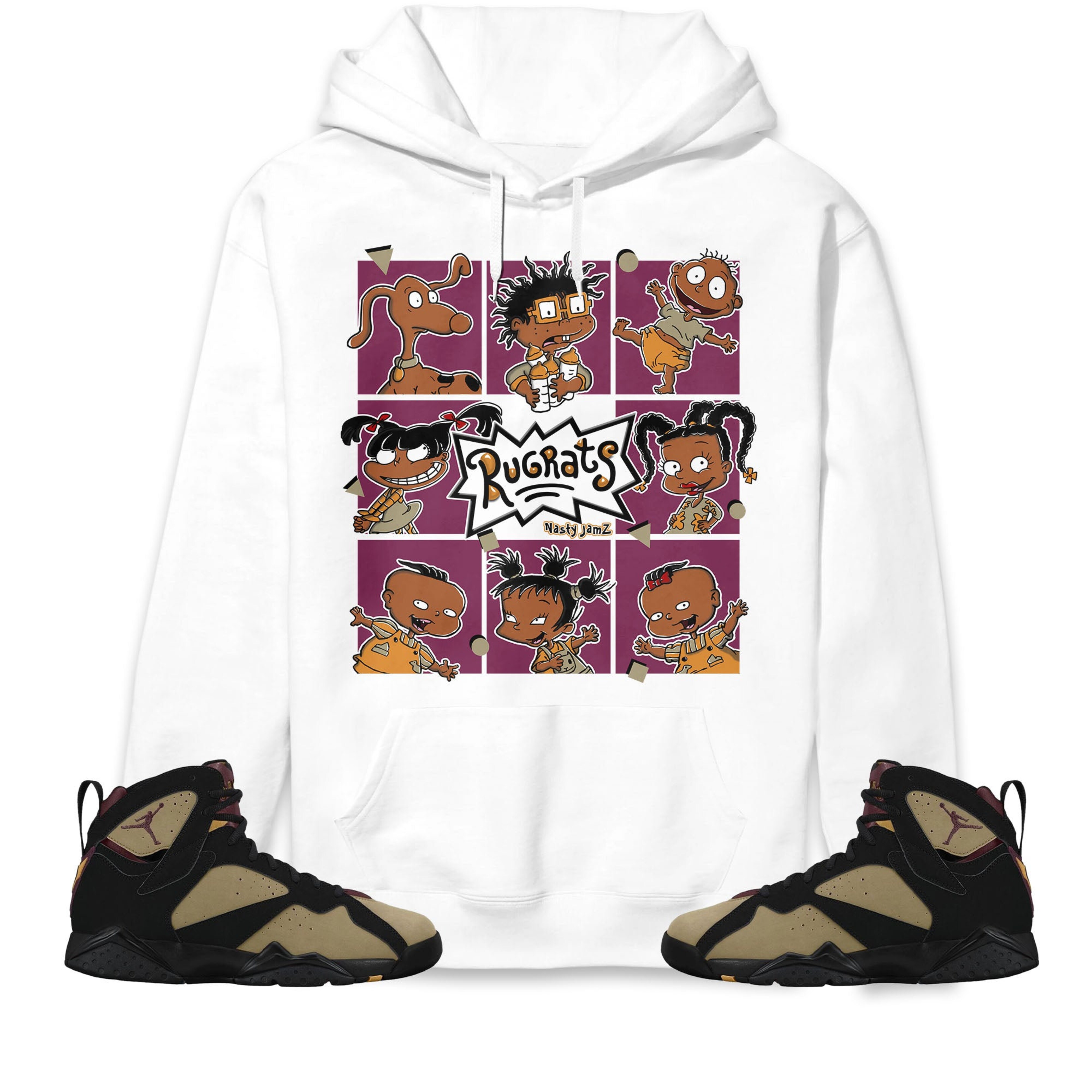 Jordan 7 Black Olive Cherrywood Unisex Sweatshirt, Hoodie 90s Cartoon, Shirt To Match Sneaker