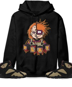 Jordan 7 Black Olive Cherrywood Unisex Sweatshirt, Hoodie Chucky, Shirt To Match Sneaker