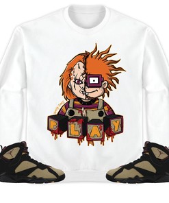 Jordan 7 Black Olive Cherrywood Unisex Sweatshirt, Hoodie Chucky, Shirt To Match Sneaker