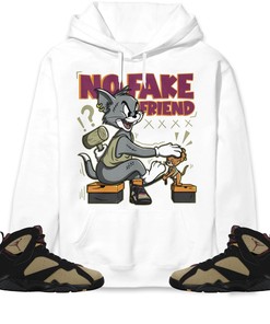 Jordan 7 Black Olive Cherrywood Unisex Sweatshirt, Hoodie Fake Friend Cat And Mouse, Shirt To Match Sneaker