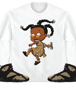 Jordan 7 Black Olive Cherrywood Unisex Sweatshirt, Hoodie Melanin, Shirt To Match Sneaker