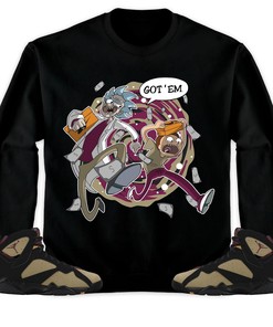 Jordan 7 Black Olive Cherrywood Unisex Sweatshirt, Hoodie Rick Got Em, Shirt To Match Sneaker
