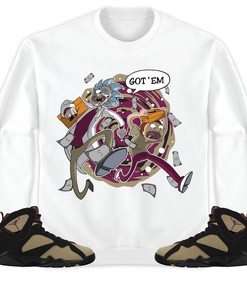 Jordan 7 Black Olive Cherrywood Unisex Sweatshirt, Hoodie Rick Got Em, Shirt To Match Sneaker