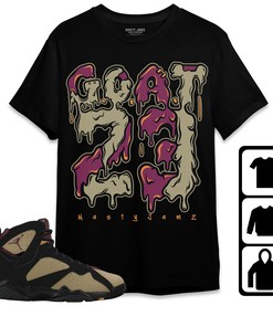 Jordan 7 Black Olive Cherrywood Unisex T-Shirt, Tee, Sweatshirt, Hoodie, Dripping 23 GOAT, Shirt To Match Sneaker