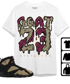 Jordan 7 Black Olive Cherrywood Unisex T-Shirt, Tee, Sweatshirt, Hoodie, Dripping 23 GOAT, Shirt To Match Sneaker