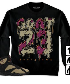 Jordan 7 Black Olive Cherrywood Unisex T-Shirt, Tee, Sweatshirt, Hoodie, Dripping 23 GOAT, Shirt To Match Sneaker