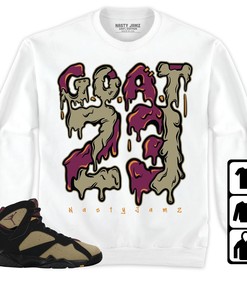 Jordan 7 Black Olive Cherrywood Unisex T-Shirt, Tee, Sweatshirt, Hoodie, Dripping 23 GOAT, Shirt To Match Sneaker