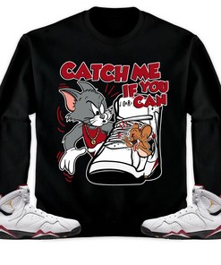 Jordan 7 Cardinal Unisex Sweatshirt, Hoodie, Catch Me If You Can, Shirt To Match Sneaker