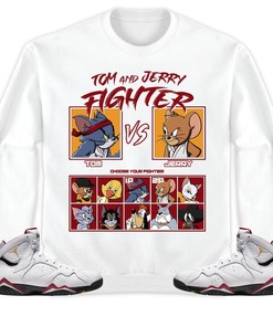 Jordan 7 Cardinal Unisex T-Shirt, Sweatshirt, Hoodie, Cat And Mouse Fighter, Shirt To Match Sneaker