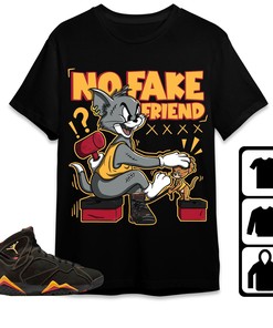 Jordan 7 Retro Citrus Unisex Shirt Fake Friend Cat And Mouse, Shirt To Match Sneaker