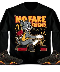 Jordan 7 Retro Citrus Unisex Shirt Fake Friend Cat And Mouse, Shirt To Match Sneaker