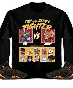Jordan 7 Retro Citrus Unisex Sweatshirt, Hoodie, Cat And Mouse Fighter, Shirt To Match Sneaker