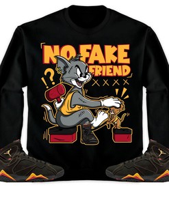 Jordan 7 Retro Citrus Unisex Sweatshirt, Hoodie Fake Friend Cat And Mouse, Shirt To Match Sneaker