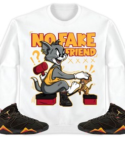 Jordan 7 Retro Citrus Unisex Sweatshirt, Hoodie Fake Friend Cat And Mouse, Shirt To Match Sneaker