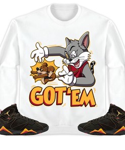 Jordan 7 Retro Citrus Unisex Sweatshirt, Hoodie Got Em Cat And Mouse, Shirt To Match Sneaker