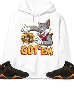 Jordan 7 Retro Citrus Unisex Sweatshirt, Hoodie Got Em Cat And Mouse, Shirt To Match Sneaker