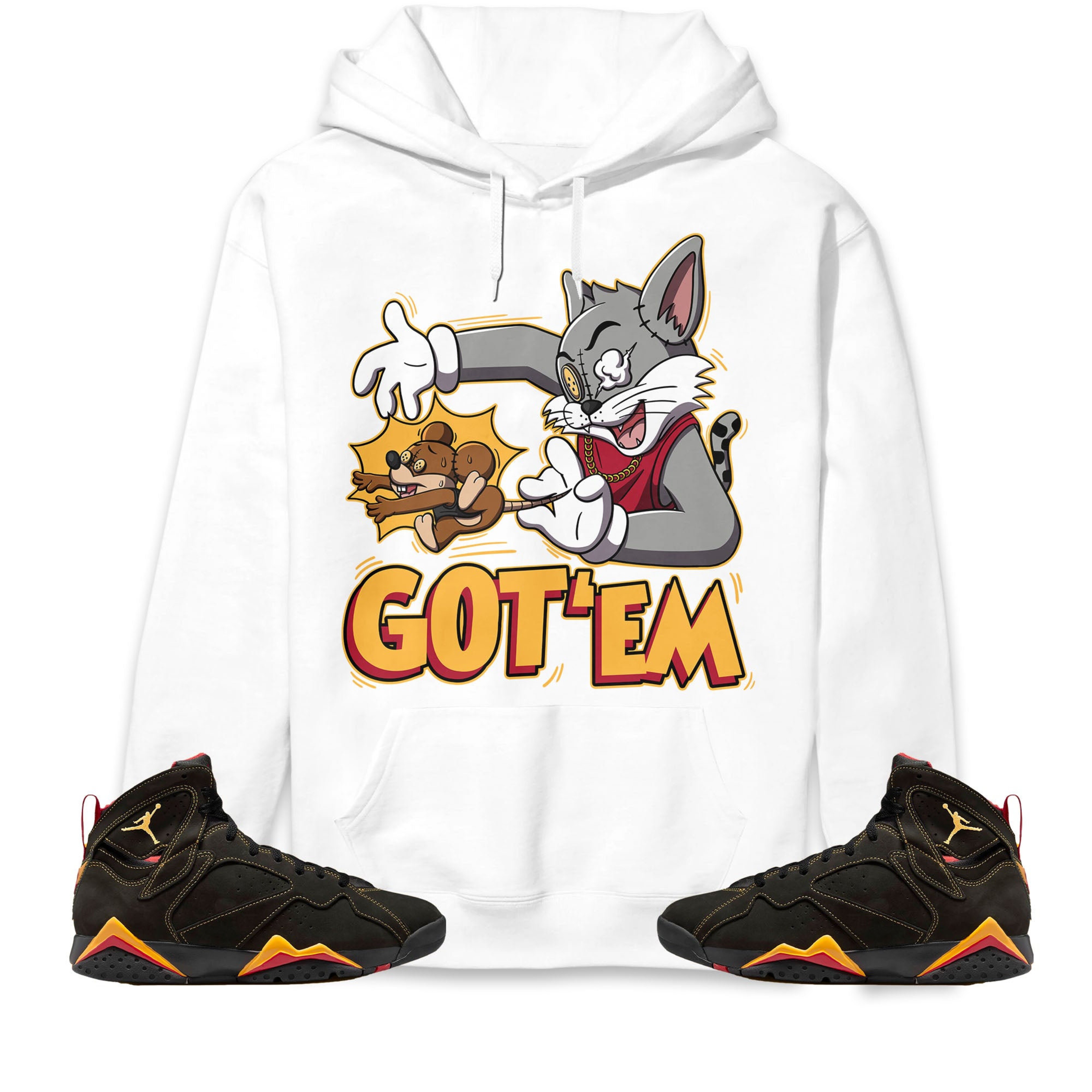 Jordan 7 Retro Citrus Unisex Sweatshirt, Hoodie Got Em Cat And Mouse, Shirt To Match Sneaker