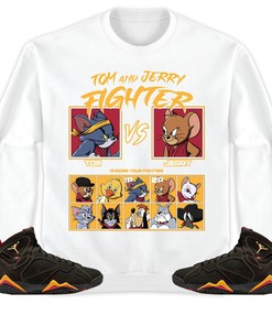 Jordan 7 Retro Citrus Unisex T-Shirt, Sweatshirt, Hoodie, Cat And Mouse Fighter, Shirt To Match Sneaker