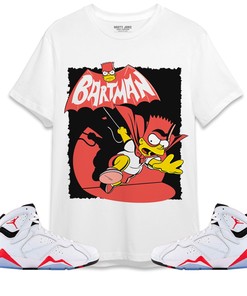 Jordan 7 White Infrared Unisex Shirt, Hoodie Sweatshirt Bartman Simpson, Shirt To Match Sneaker