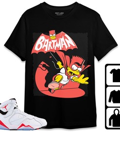 Jordan 7 White Infrared Unisex Shirt, Hoodie Sweatshirt Bartman Simpson, Shirt To Match Sneaker