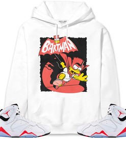 Jordan 7 White Infrared Unisex Sweatshirt, Hoodie Shirts Bartman Simpson, Shirt To Match Sneaker