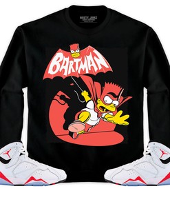Jordan 7 White Infrared Unisex Sweatshirt, Hoodie Shirts Bartman Simpson, Shirt To Match Sneaker