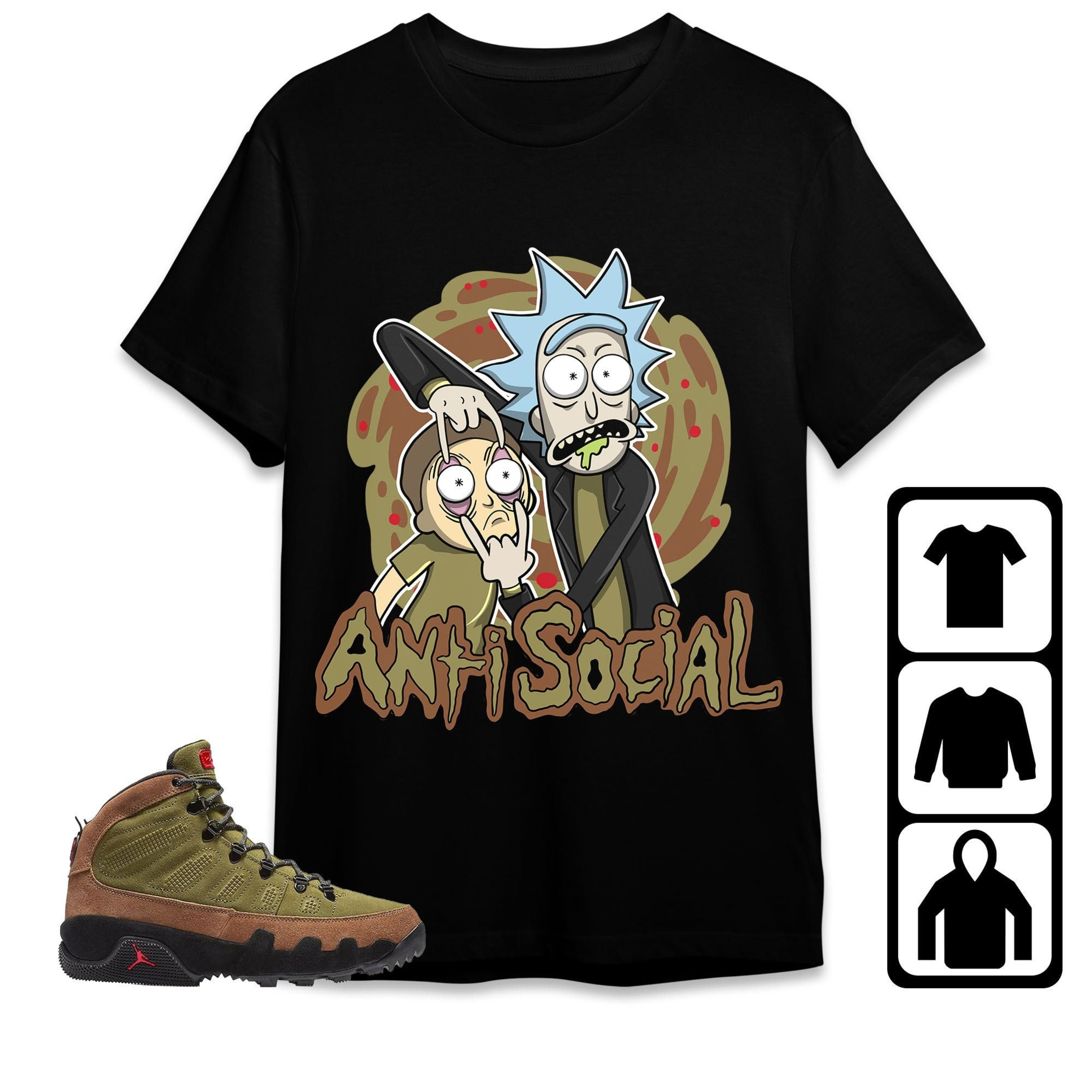 Jordan 9 Boot NRG Beef And Broccoli Unisex Shirt Rick Anti Social, Shirt To Match Sneaker