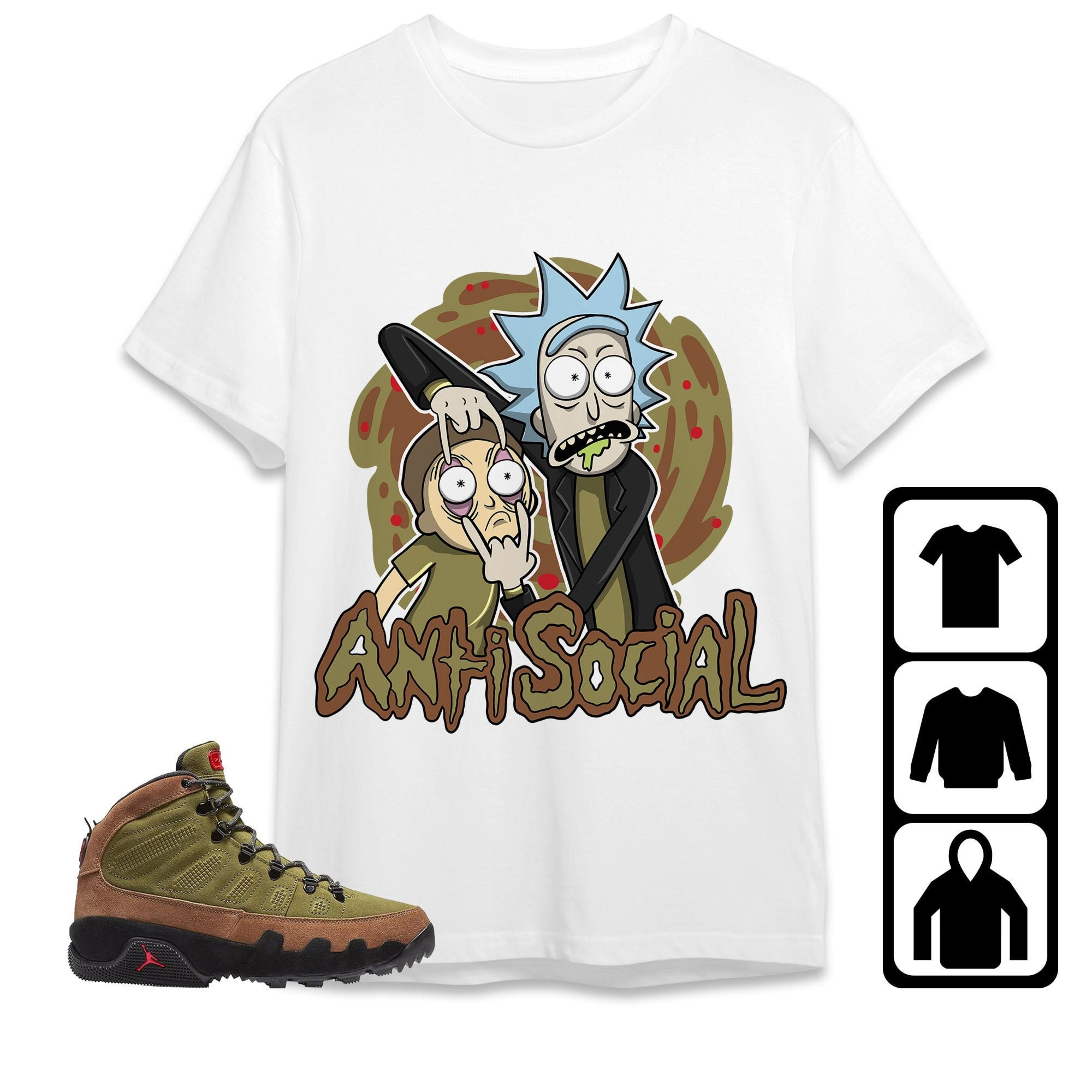 Jordan 9 Boot NRG Beef And Broccoli Unisex Shirt Rick Anti Social, Shirt To Match Sneaker
