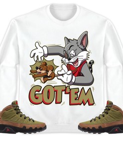 Jordan 9 Boot NRG Beef And Broccoli Unisex Sweatshirt, Hoodie Got Em Cat And Mouse, Shirt To Match Sneaker