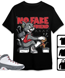 Jordan 9 Retro Fire Red Unisex Shirt Fake Friend Cat And Mouse, Shirt To Match Sneaker