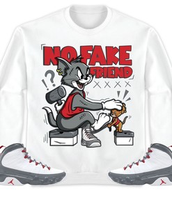 Jordan 9 Retro Fire Red Unisex Shirt Fake Friend Cat And Mouse, Shirt To Match Sneaker