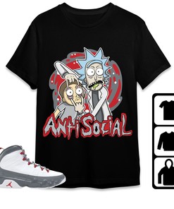 Jordan 9 Retro Fire Red Unisex Shirt Rick Anti Social, Shirt To Match Sneaker