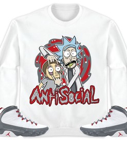 Jordan 9 Retro Fire Red Unisex Shirt Rick Anti Social, Shirt To Match Sneaker